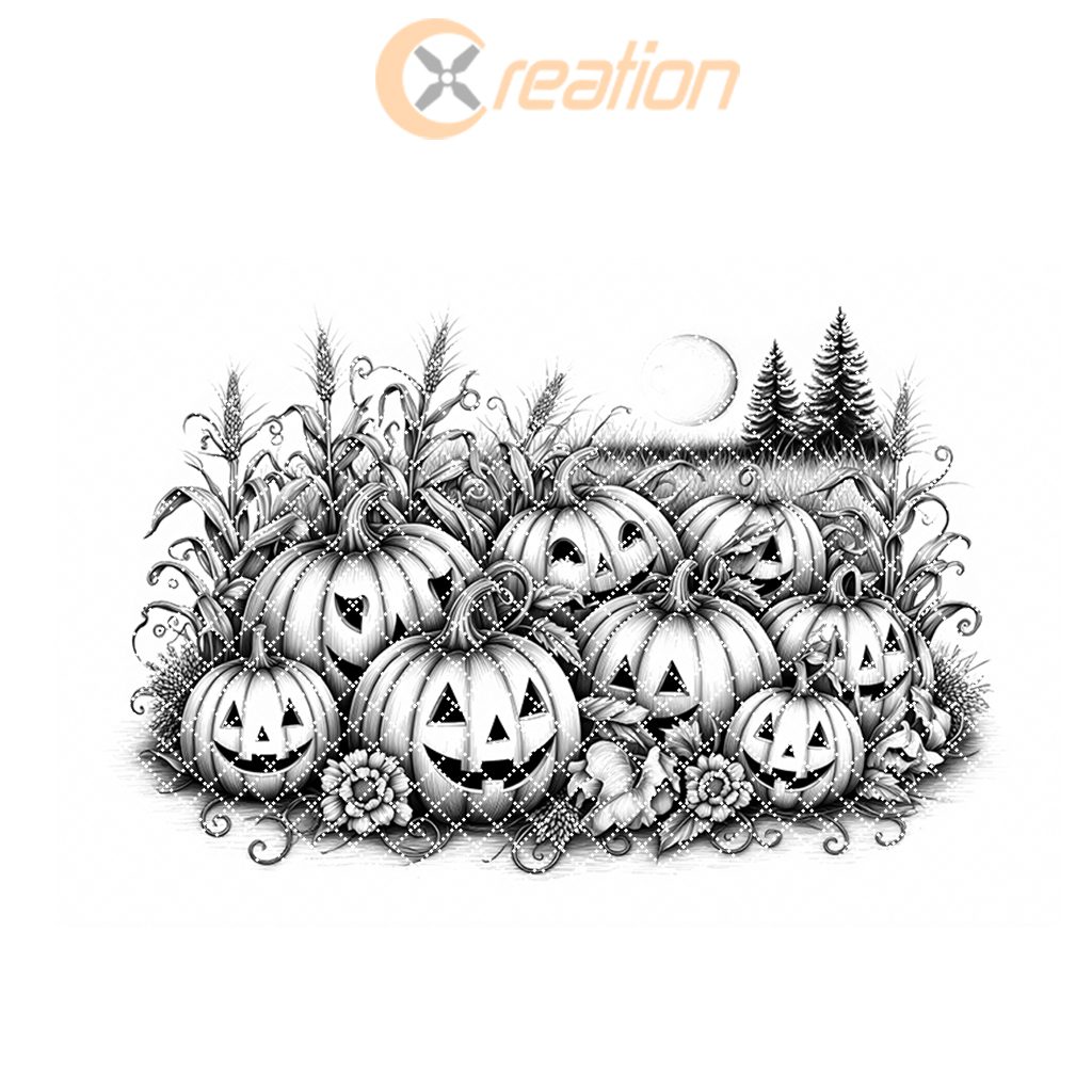 Halloween Charcuterie Board Laser Engraving File, Pumpkin Patch Border Design - Imagen 7