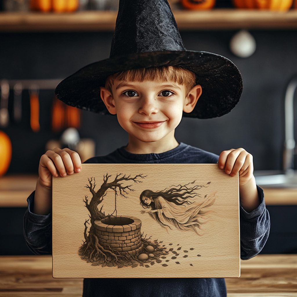 Halloween Charcuterie Board Laser Engraving File, Spooky Banshee