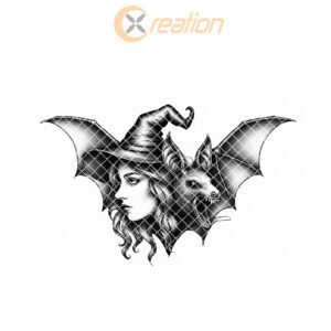 Halloween Charcuterie Board Laser Engraving File, Witch Bat