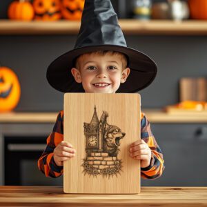 Halloween Charcuterie Board, Werewolf Clock Tower, Gothic Cheese