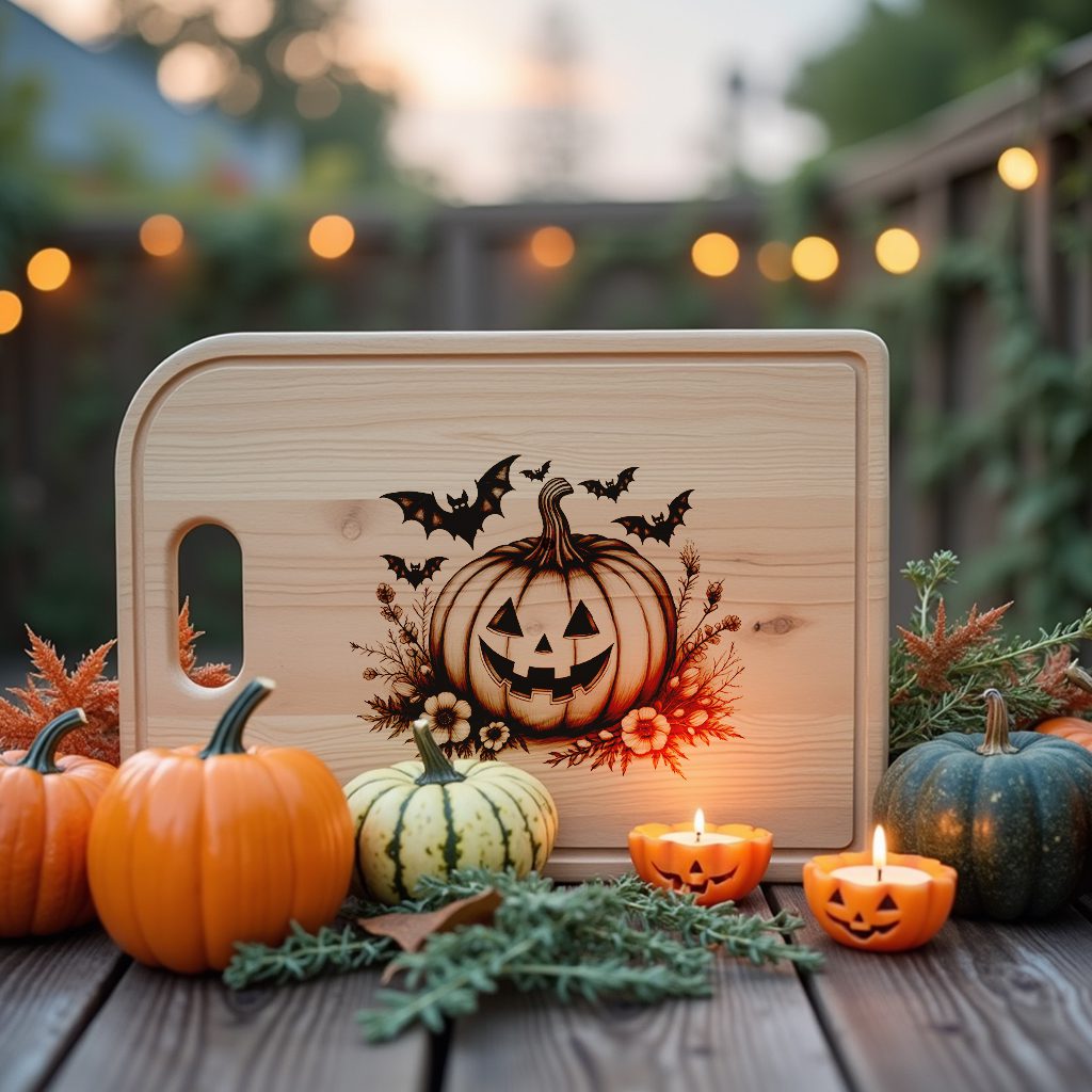 Halloween Charcuterie Laser Engraving File, Jack O Lantern