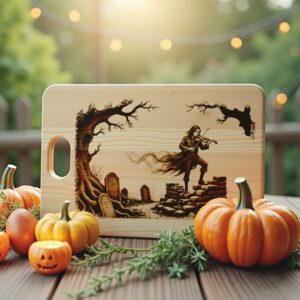 Halloween Haunted Violinist Laser Engraving File for Charcuterie