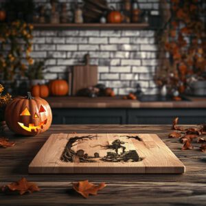 Halloween Haunted Violinist Laser Engraving File for Charcuterie