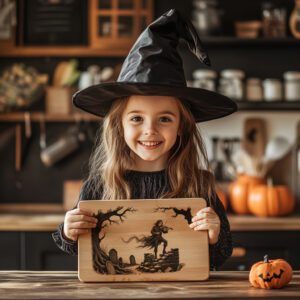 Halloween Haunted Violinist Laser Engraving File for Charcuterie