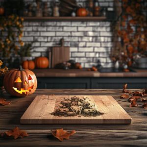 Halloween Jack O Lantern Charcuterie Board Laser Engraving
