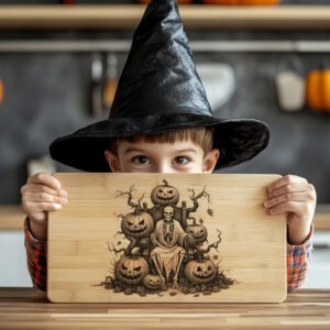 Halloween Jack O Lantern Charcuterie Board Laser Engraving