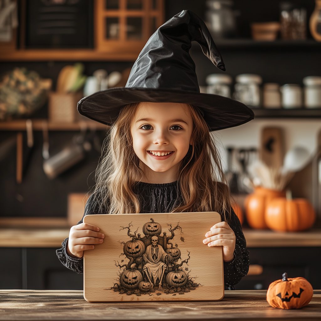Halloween Jack O Lantern Charcuterie Board Laser Engraving
