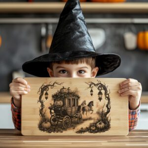 Halloween Laser Engraving Design for Charcuterie Board, Pumpkin