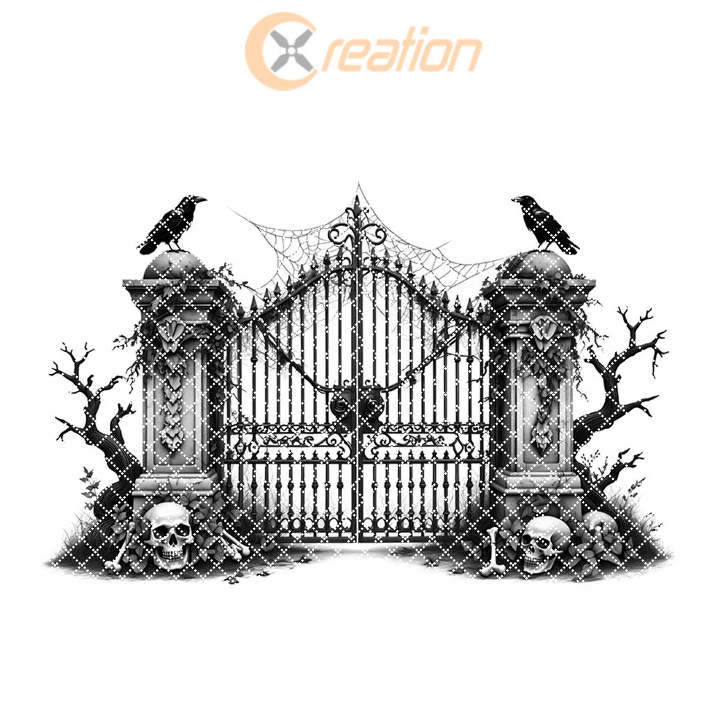 Halloween Laser Engraving File, Cemetery Gate Charcuterie Board,