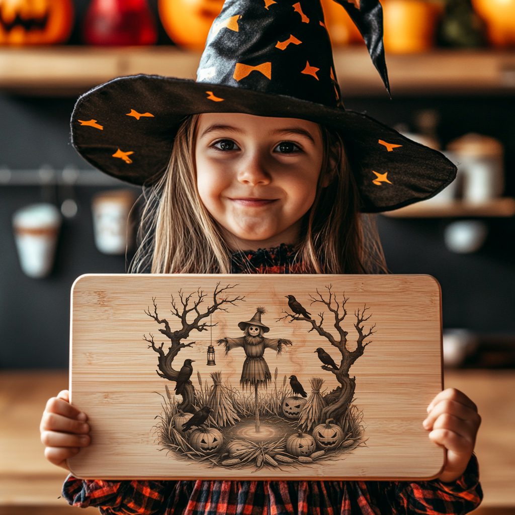 Halloween Laser Engraving File for Charcuterie Board, Enchanted