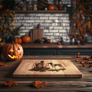 Halloween Laser Engraving File for Charcuterie Board, Spectral