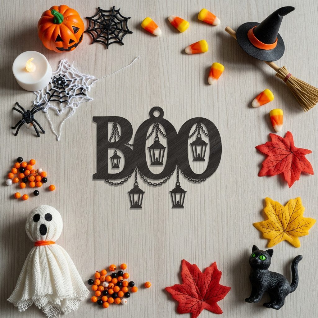 Halloween Ornament Bundle, Gruselige Laser Designs für Baumschmuck, 6er Set – Bild 2