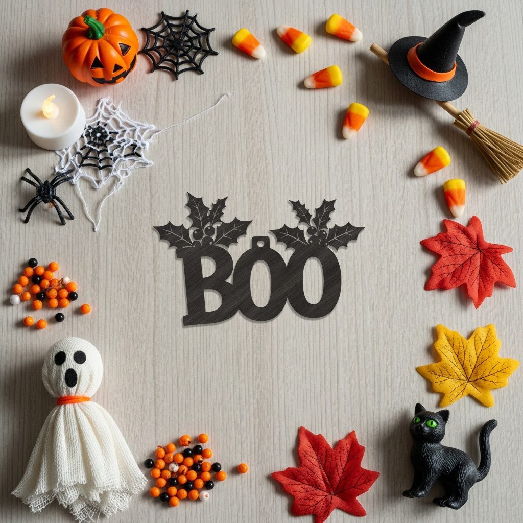 Halloween Ornament Bundle, Gruselige Laser Designs für Baumschmuck, 6er Set – Bild 6
