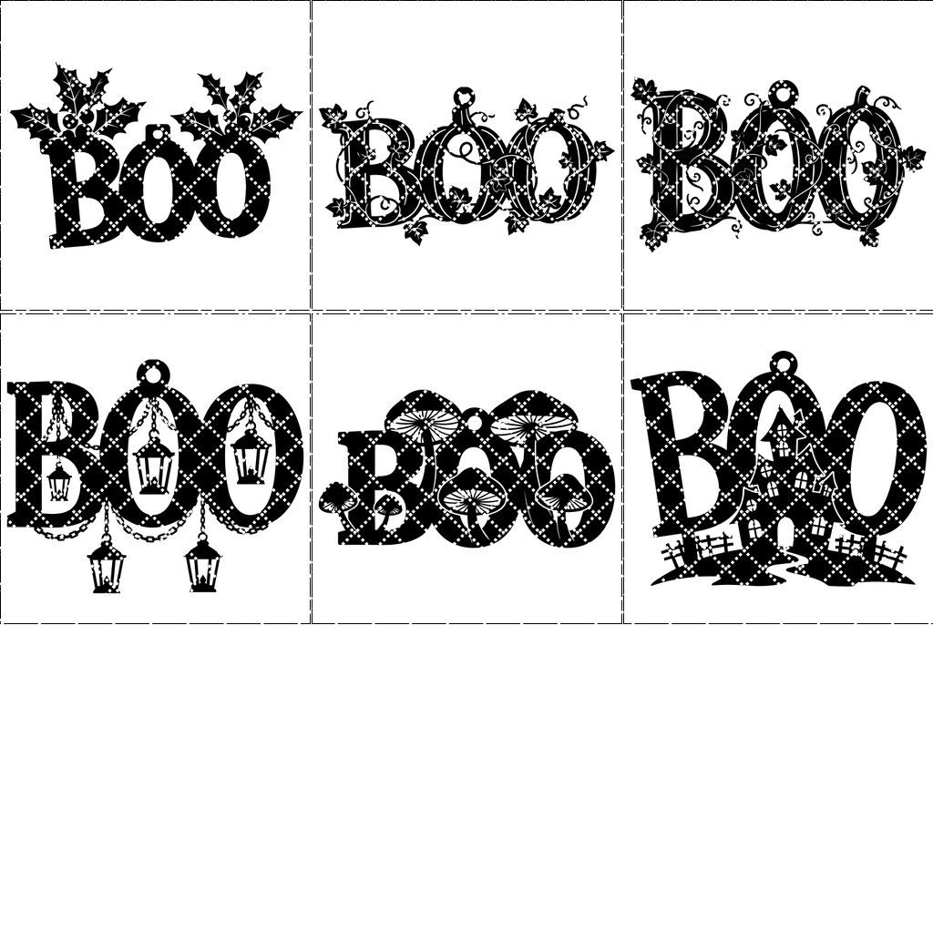 Halloween Ornament Bundle, Gruselige Laser Designs für Baumschmuck, 6er Set – Bild 7