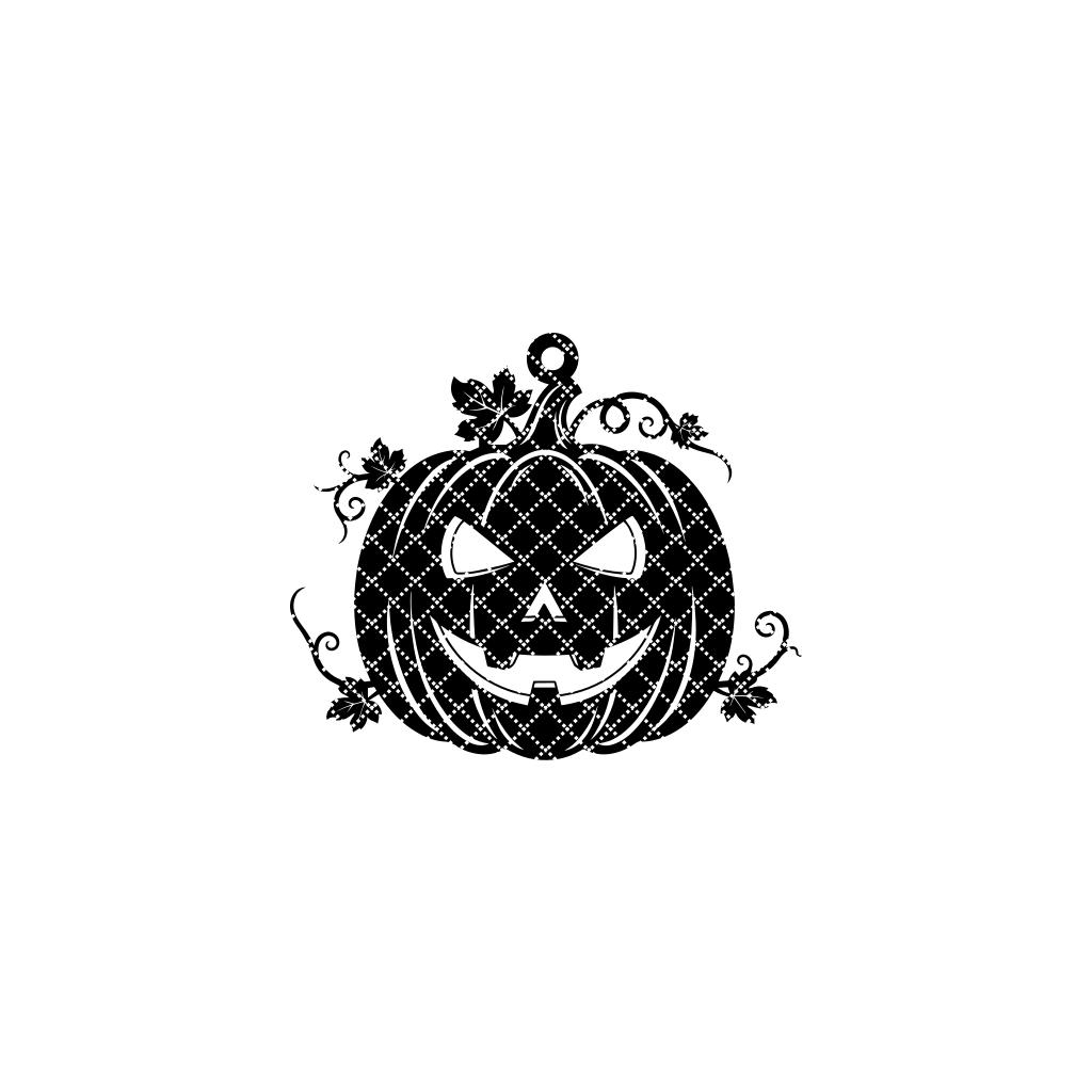 Halloween Ornament Laser File, Pumpkin Carving Decor, Black White Spooky Design – Bild 7