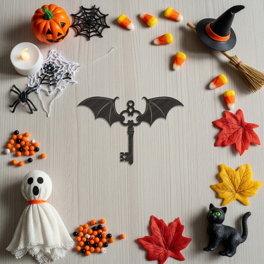 Halloween Ornamente Bundle, Gruseliges Laserdekor, Set mit 9 Hängenden Dekorationen – Bild 3