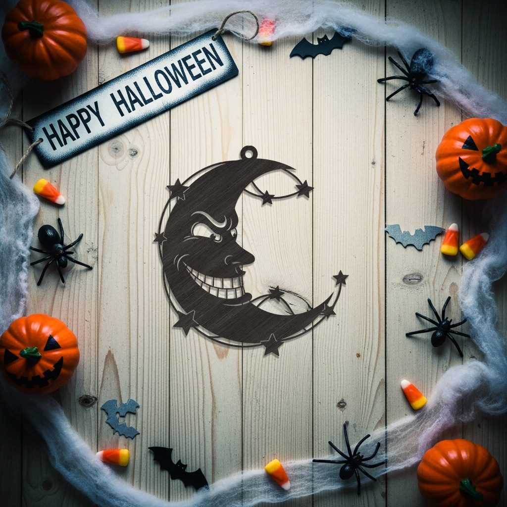 Halloween Ornamente Bundle, Gruseliges Laserdekor, Set mit 9 Hängenden Dekorationen – Bild 4