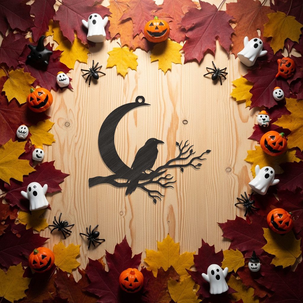 Halloween Ornamente Bundle, Gruseliges Laserdekor, Set mit 9 Hängenden Dekorationen – Bild 5