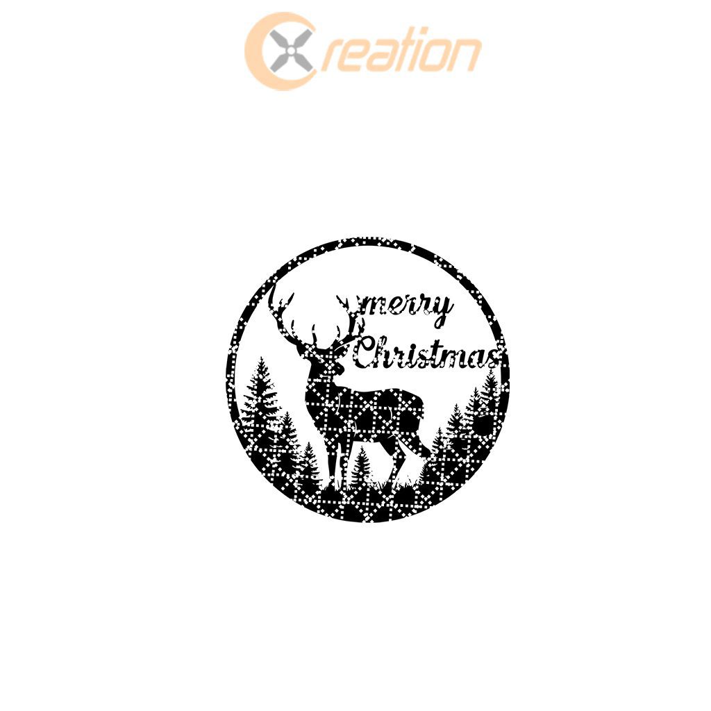 Merry Christmas Deer Door Sign, Festive Front Door