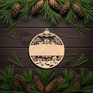 Personalized Candy Ornament, Christmas Laser File for Holiday