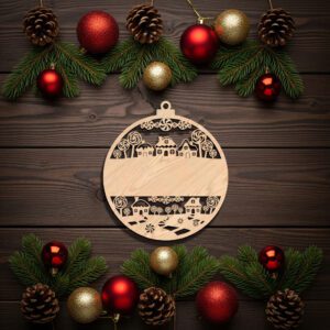 Personalized Candy Ornament, Christmas Laser File for Holiday