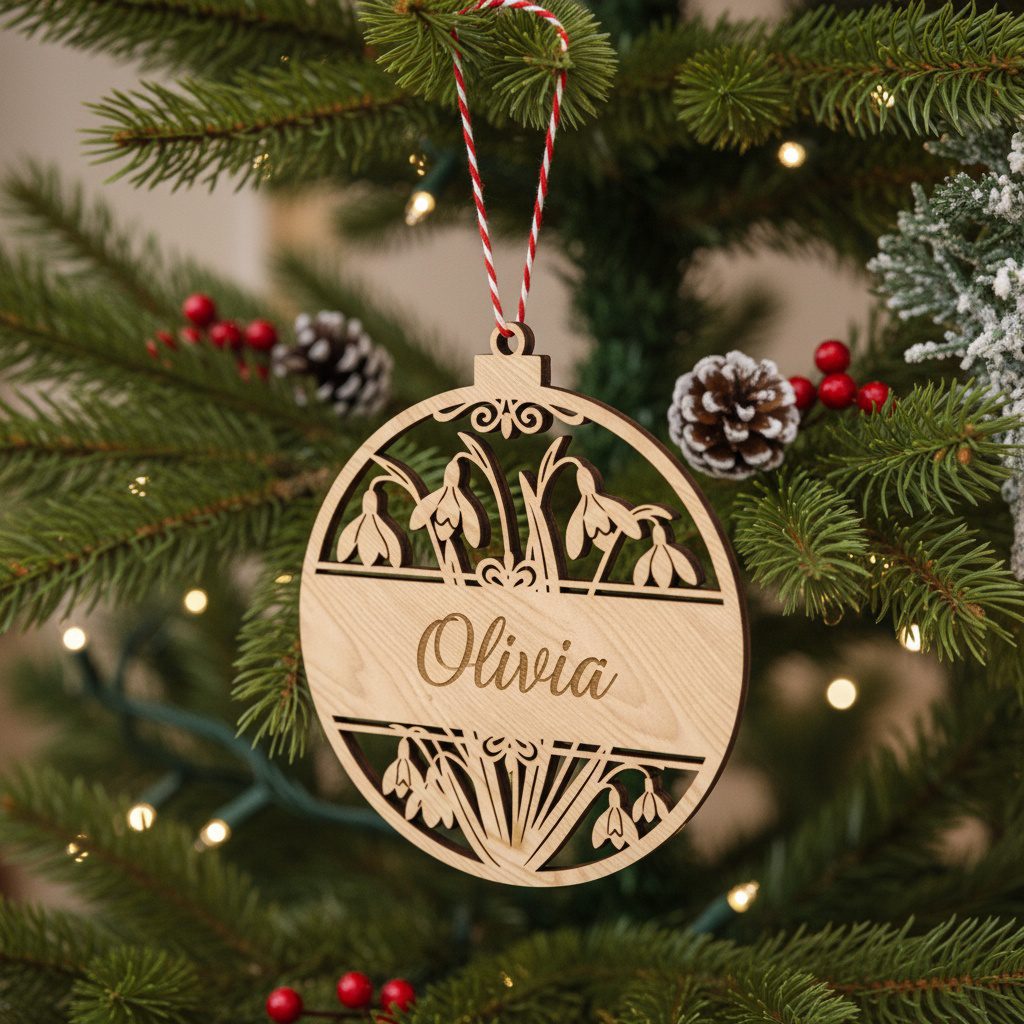Set di ornamenti natalizi personalizzati, 6 file laser festivi per decorazioni natalizie - immagine 3