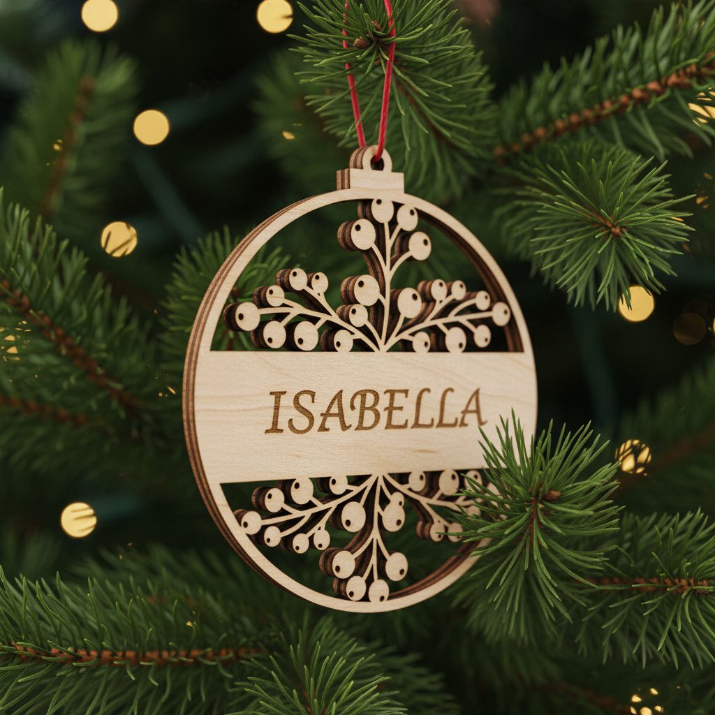 Set di ornamenti natalizi personalizzati, 6 file laser festivi per decorazioni natalizie - immagine 4