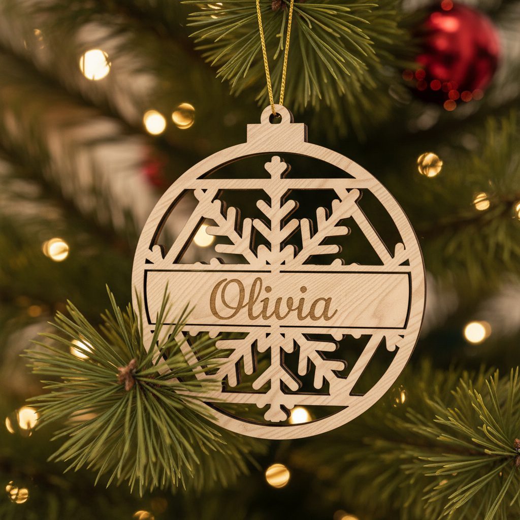 Paquete de adornos navideños personalizados, archivos de diseño láser para manualidades festivas - Imagen 2