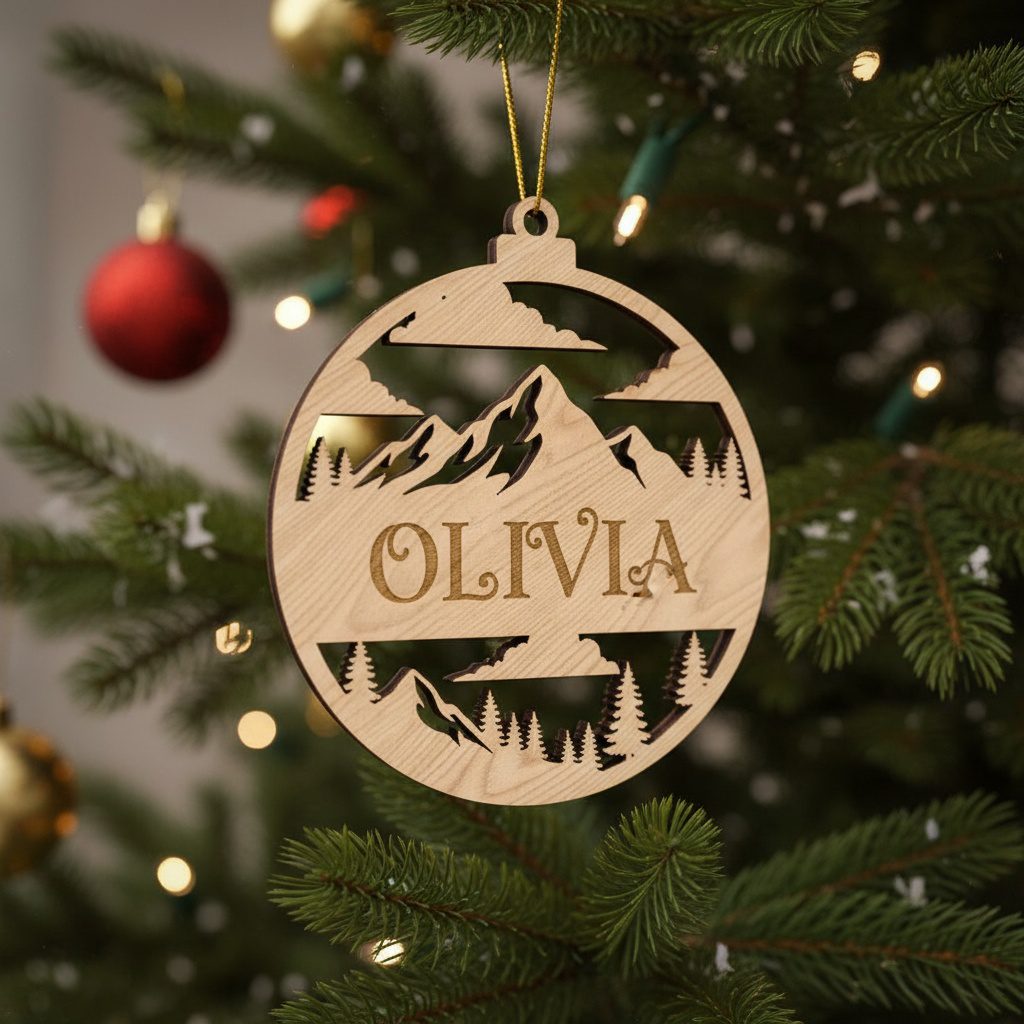 Paquete de adornos navideños personalizados, archivos de diseño láser para manualidades festivas - Imagen 3