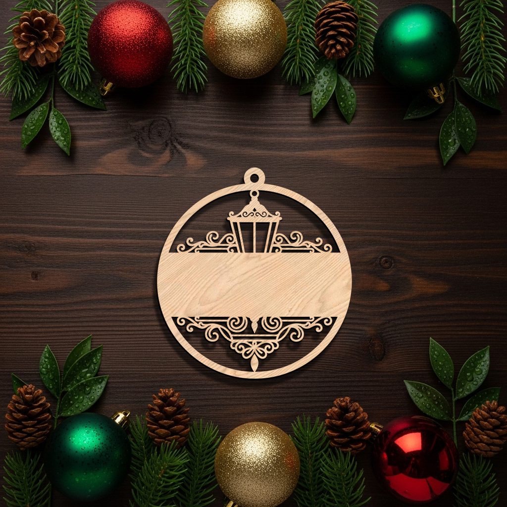 Personalized Christmas Ornament File with Blank Banner for