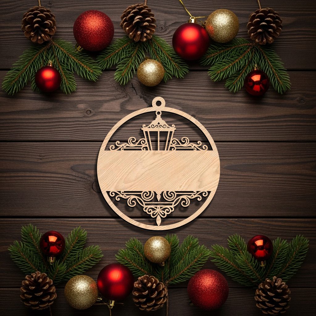 Personalized Christmas Ornament File with Blank Banner for