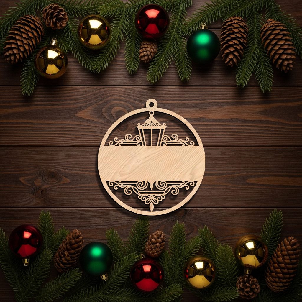 Personalized Christmas Ornament File with Blank Banner for