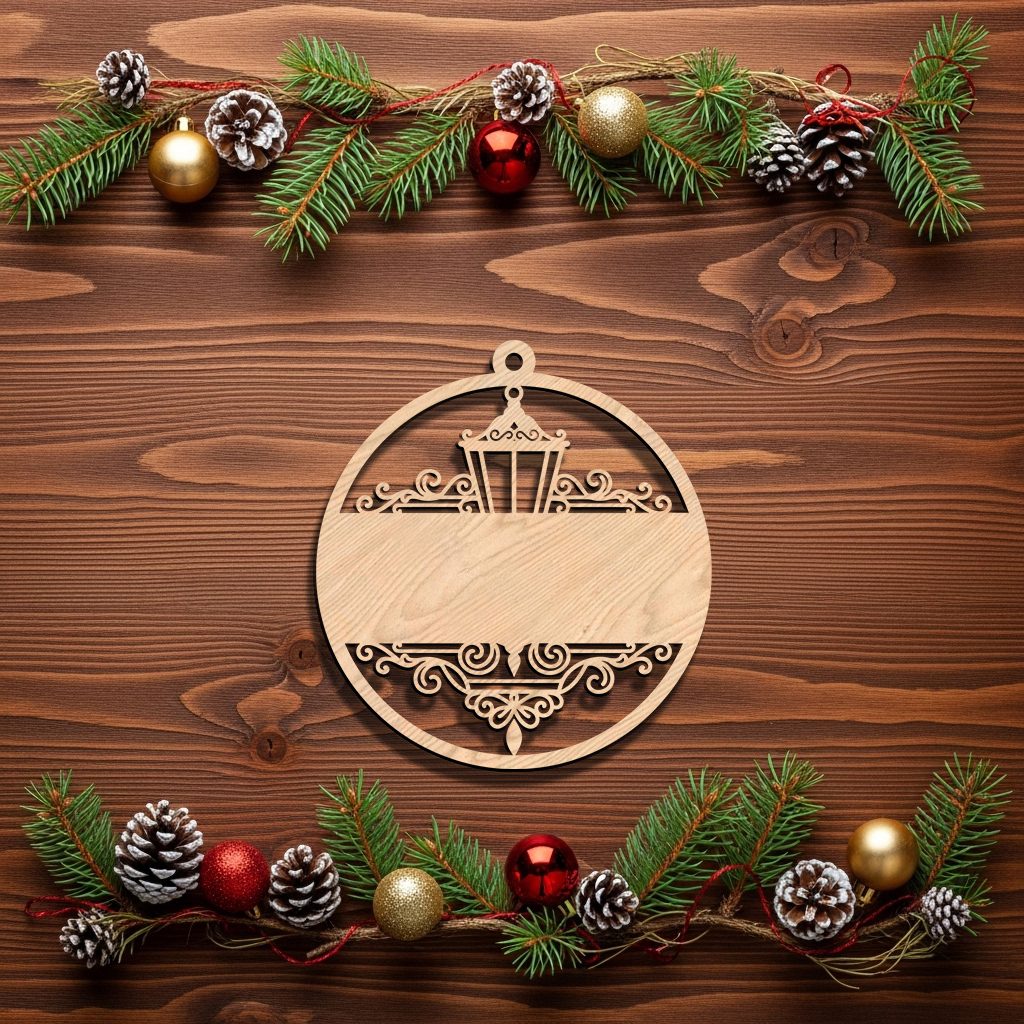 Personalized Christmas Ornament File with Blank Banner for