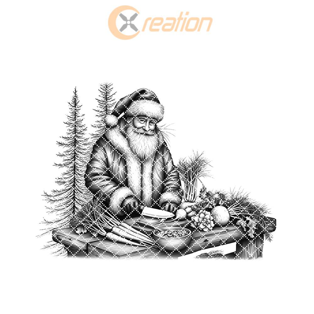 Santa Charcuterie Engraving File, Funny Christmas Board, Holiday Laser Design - immagine 8
