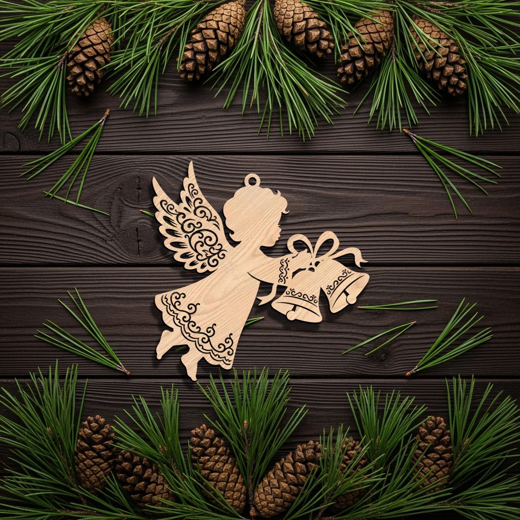 Angel Bell Ornament Template, Holiday Crafts, Christmas Bell