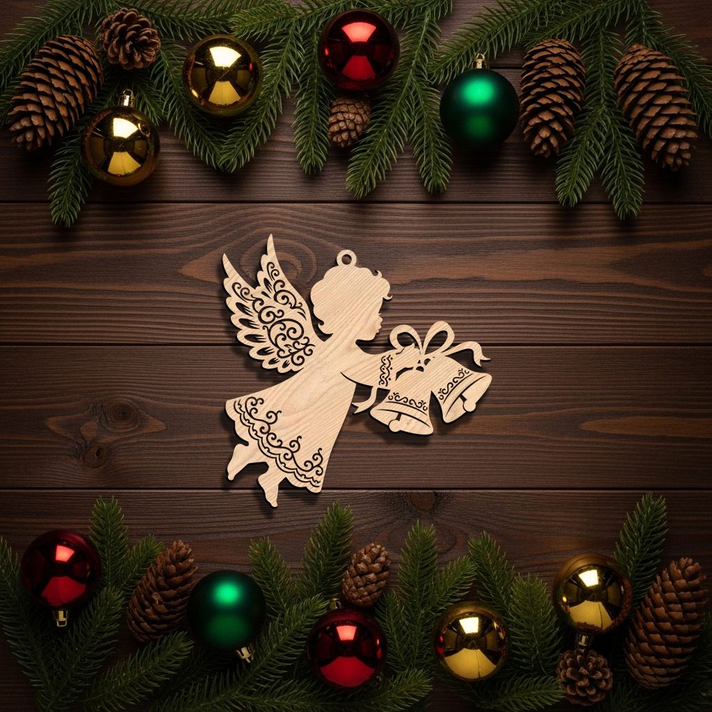 Angel Bell Ornament Template, Holiday Crafts, Christmas Bell