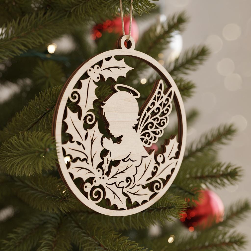 Paquete de Adornos de Ángeles, 6 Diseños Adorables de Bebés Ángeles, Set de Decoración para Árbol de Navidad - Imagen 2