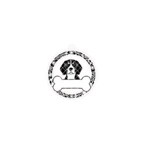 Beagle Ornament Laser File, Christmas Dog Frame CNC