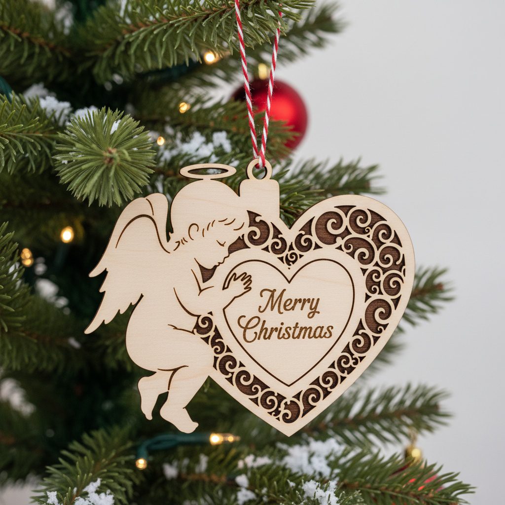 : Set di ornamenti angelo natalizio, 6 file, design personalizzati per le feste per artigiani - immagine 2