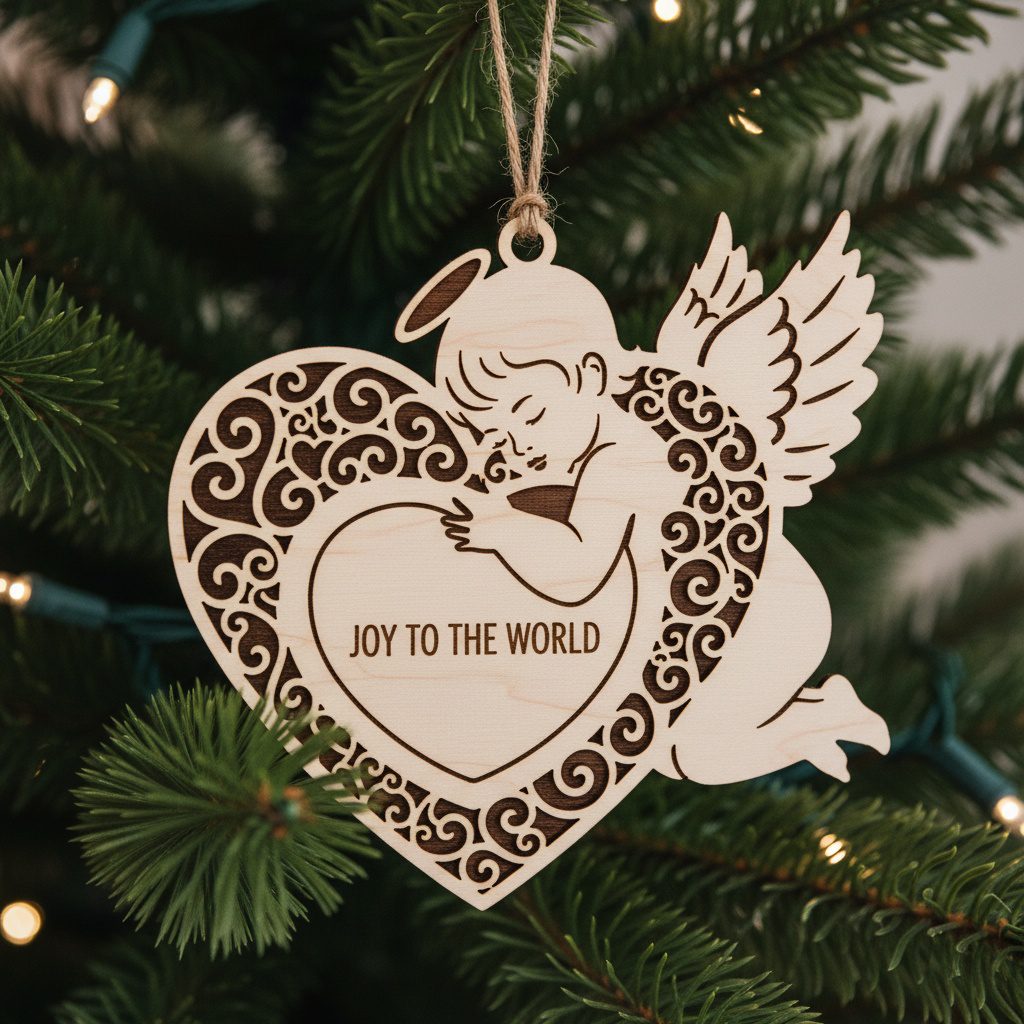 : Set di ornamenti angelo natalizio, 6 file, design personalizzati per le feste per artigiani - immagine 8