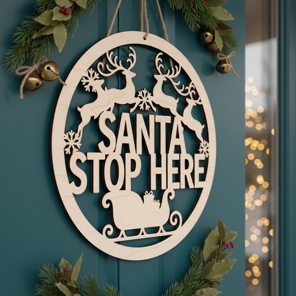 Christmas Door Hanger Bundle, 6 Monogram Designs, Holiday