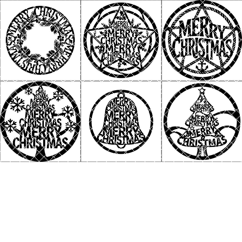Lot de décorations de porte de Noël, Panneau Joyeux Noël, Motifs ronds en bois pour les fêtes – Image 8