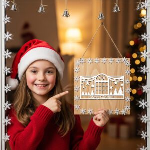Christmas, Door Hanger, Festive Window Sign, CNC Decoration