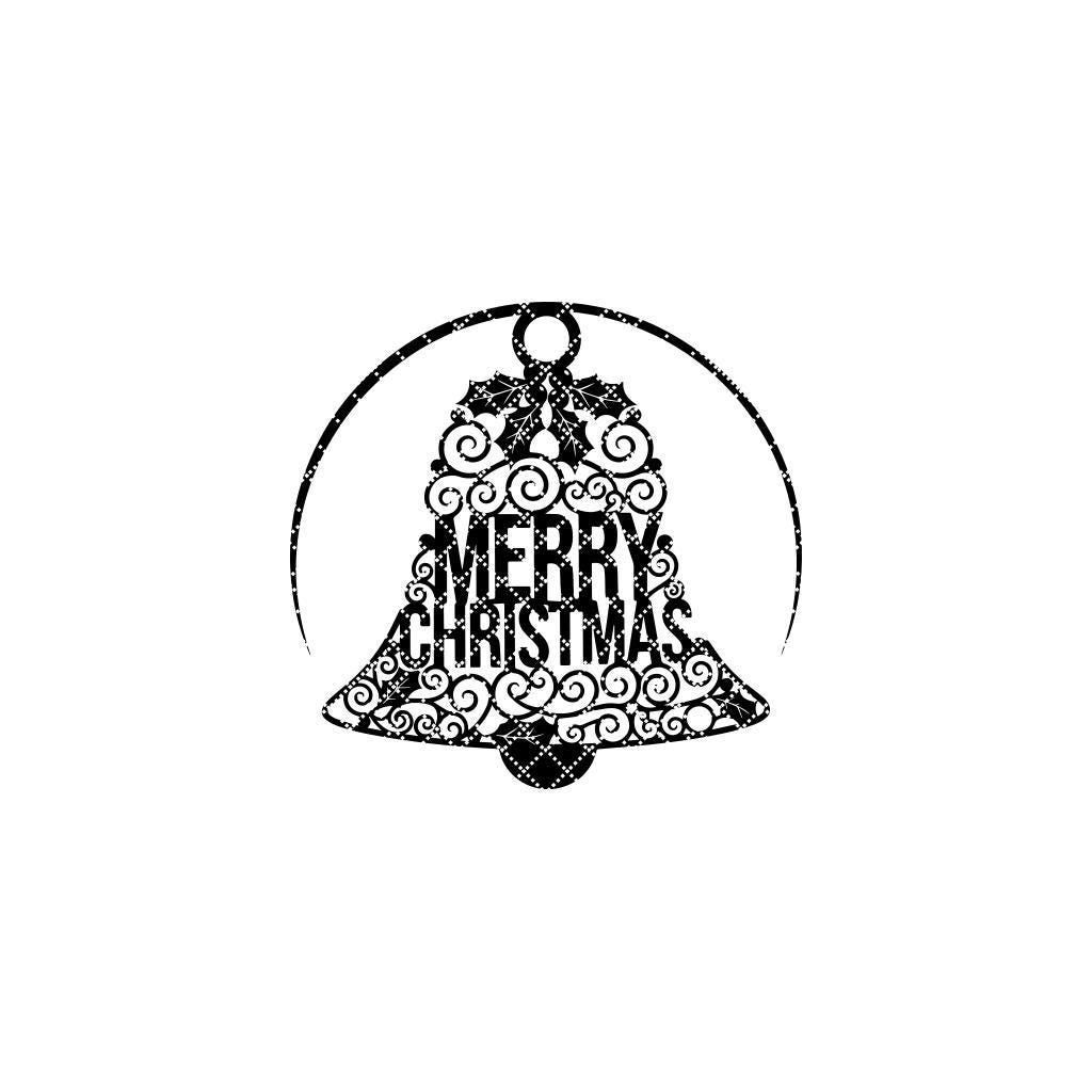 Fichier laser pour décor de porte de Noël, panneau "Joyeux Noël" avec clochette, décoration de porche de fêtes. – Image 2
