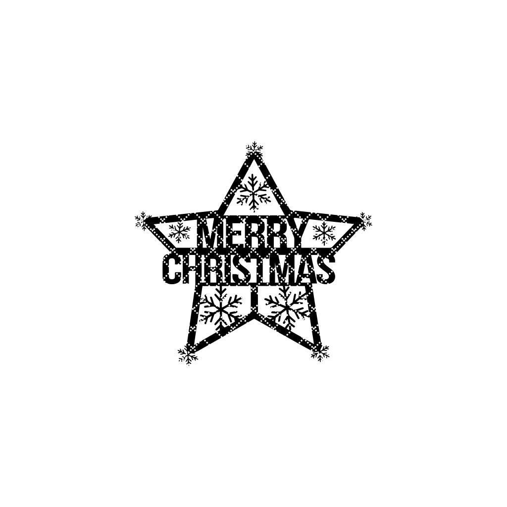 File laser per insegna natalizia per porta, appendiporta a stella Buon Natale per laser, CNC - immagine 2