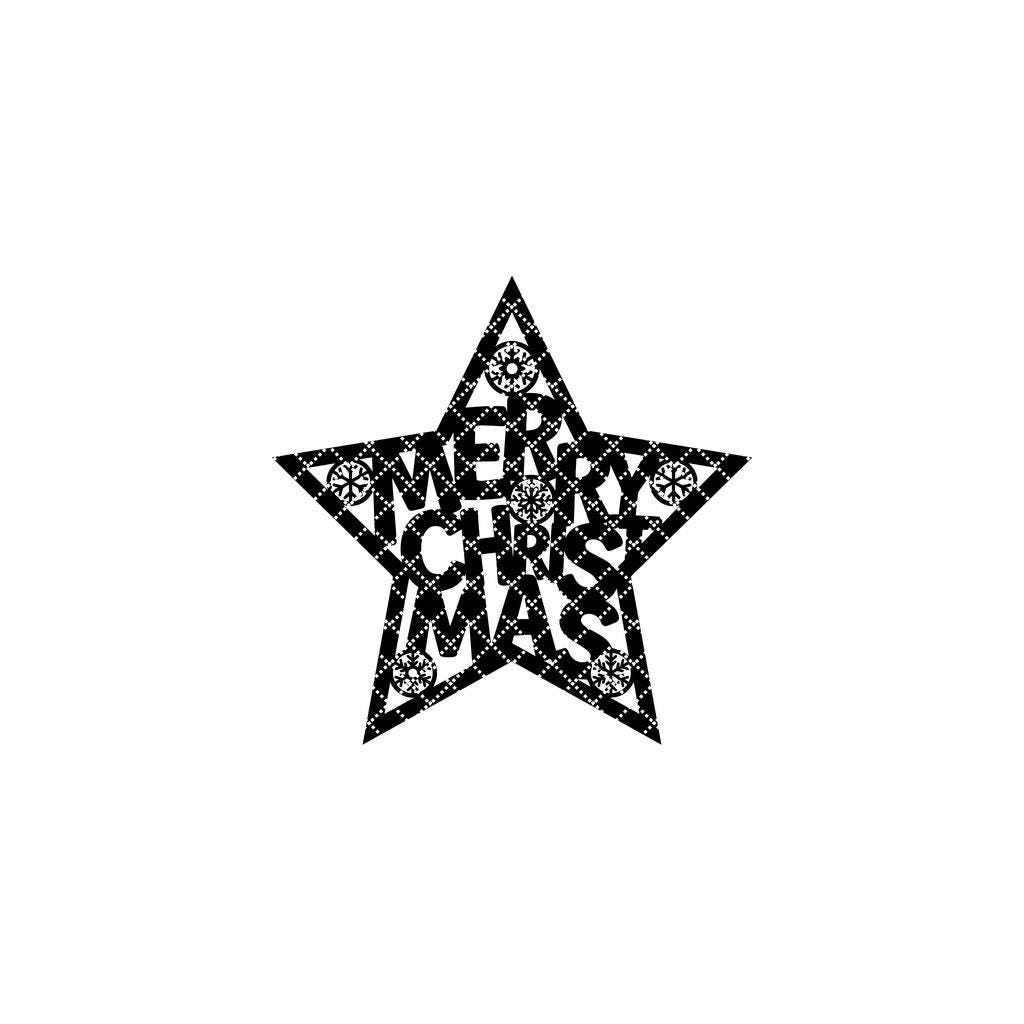 Panneau de porte de Noël, Accroche-porte étoile Joyeux Noël, Téléchargement de fichier laser – Image 2
