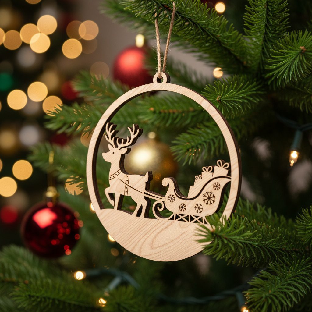 Ensemble de décorations de Noël à laser, motifs de décoration de fêtes – Image 2