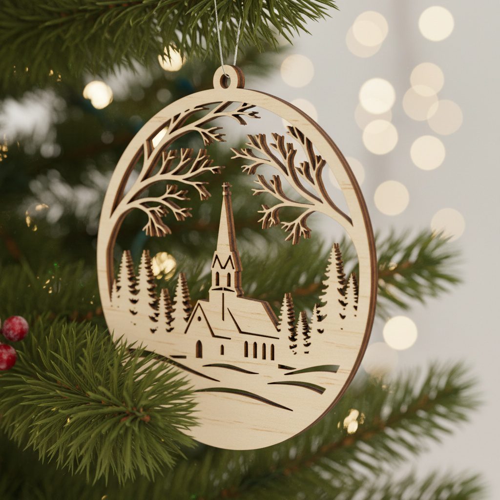 Ensemble de décorations de Noël à laser, motifs de décoration de fêtes – Image 4