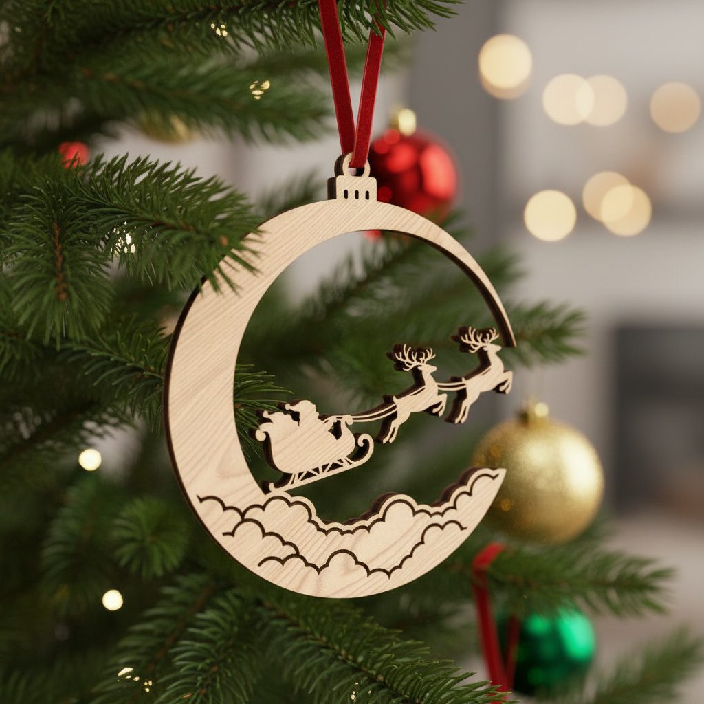 Ensemble de décorations de Noël à laser, motifs de décoration de fêtes – Image 6