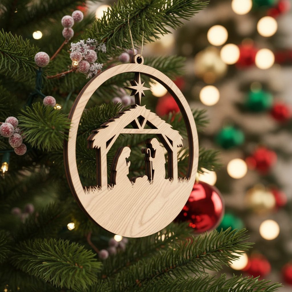 Ensemble de décorations de Noël à laser, motifs de décoration de fêtes – Image 7